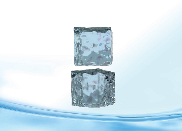 two cubes of ice