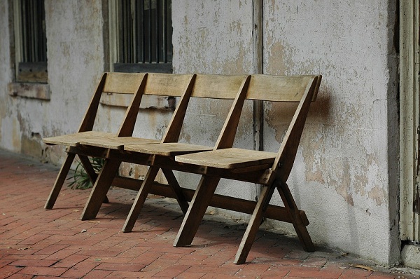 sturdy chair against the wall